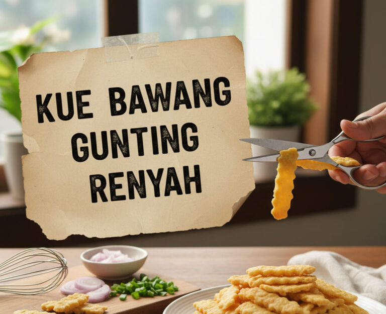 Resep Kue Bawang Gunting Renyah 1 Kg Tepung